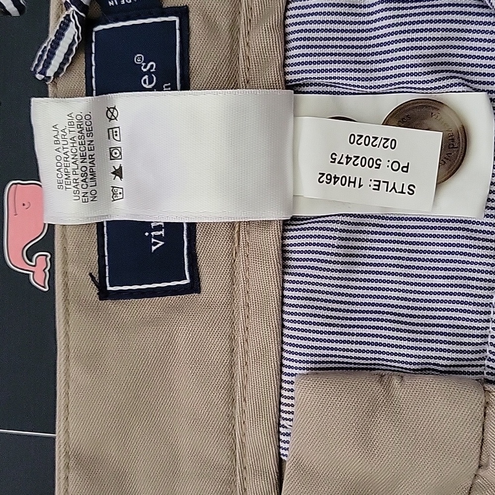 NWT Vineyard Vines 9" Stretch Breaker Short in Khaki Size 28 - Picture 10 of 12